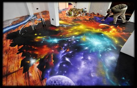 Graffiti Decoration Space floor marbelized | 3d floor painting ...