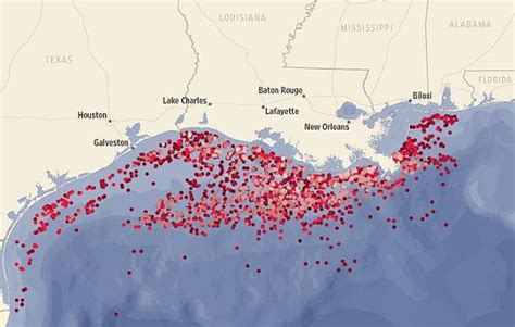 Gulf Oil Rig Locations Map