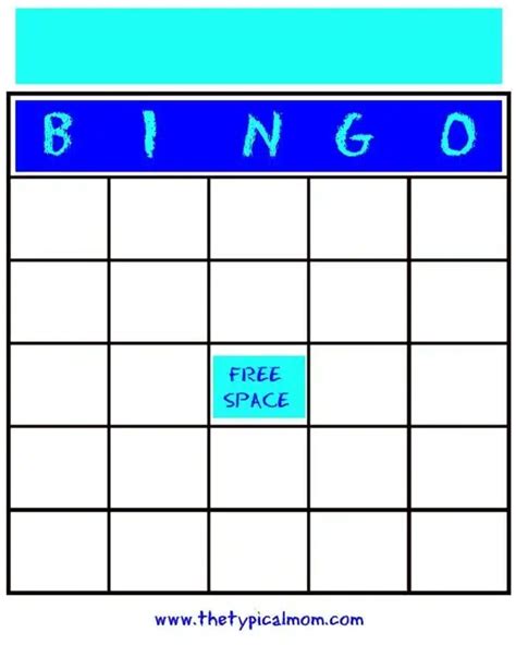 Printable Free Blank Bingo Cards - PDF Printable Bingo Cards