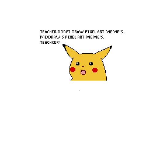 Pikachu meme pixel art