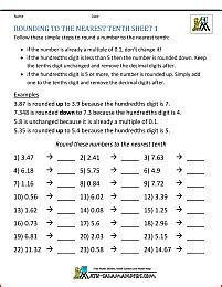 Rounding to the nearest tenth