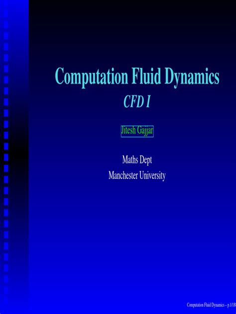 CFD Slides PDF | Download Free PDF | Partial Differential Equation ...