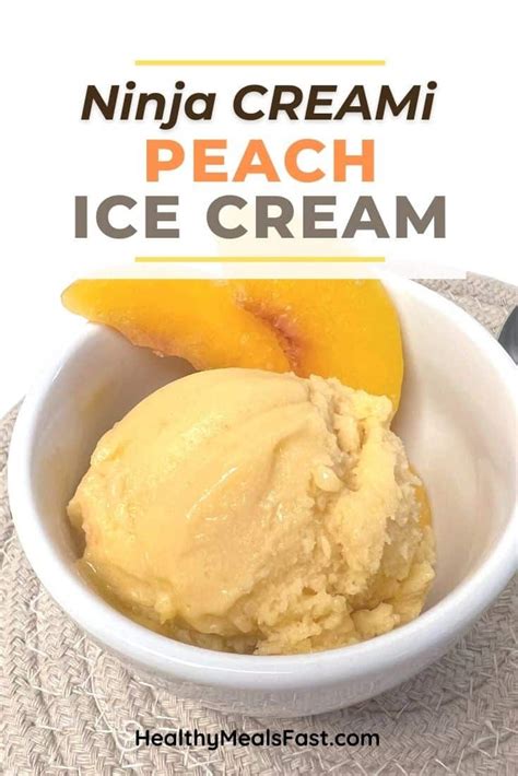 Ninja CREAMi Peach Ice Cream Recipe Ninja Ice Cream Recipe, Protein Ice ...