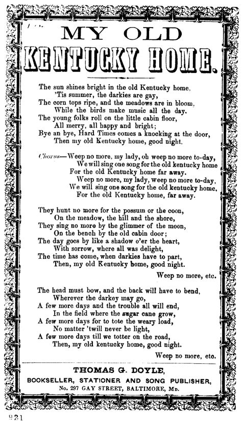 My Old Kentucky Home (Foster, 1853) – The Hardtacks