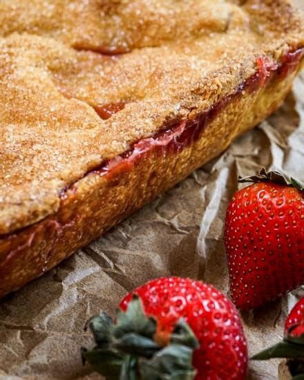 Rustic Strawberry Slab Pie Recipe - Hostess At Heart