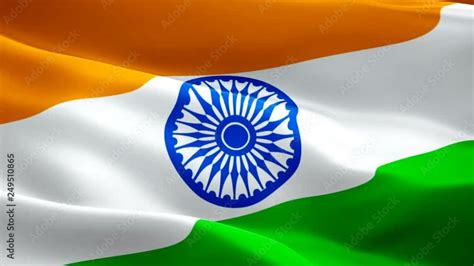 Vidéo Stock Flag of India video waving in wind. Realistic Indian Flag ...