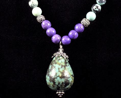 Turquoise in Purple: Coral and Turquoise Necklace | Sacred Jewelry ...