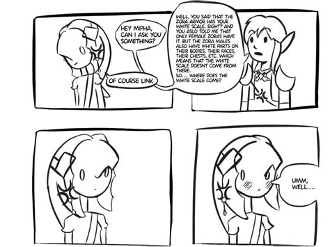 Low quality comic i did about zora’s white scale : r/Breath_of_the_Wild