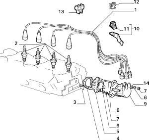 ENGINE IGNITION SYSTEM FIAT TIPO MQ.93 1750-2000 (1993-1995)