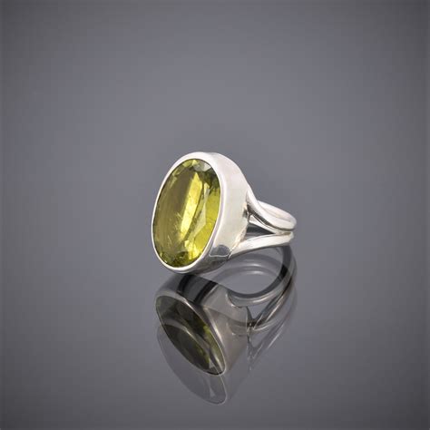 CHUNKY SILVER AND PERIDOT RING - InFusion Gallery