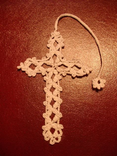 Crocheted Cross Bookmarks Free : Crochet Cross Bookmark Pattern Ribbon Cross Bookmark PDF - A ...