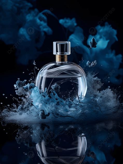 Water Splash Flower Plant Perfume Bottle Fashion Fantasy Advertising ...