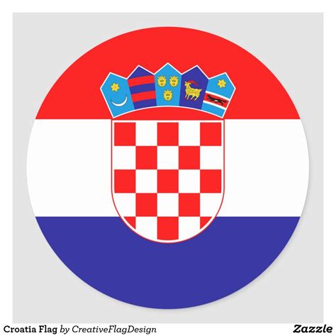 Croatia Flag Classic Round Sticker Heritage Gifts, World Heritage ...