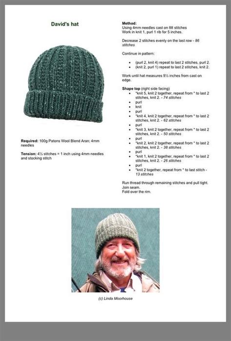 Just sharing ( knitting) SL | Mens hat knitting pattern, Knitting, Hat ...