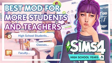 Best ALL-IN-ONE Mod To Improve High School Years 🎓 The Sims 4 + LINKS - YouTube