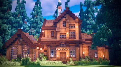 House in the woods : Minecraftbuilds | Minecraft houses, Minecraft house plans, Minecraft mansion