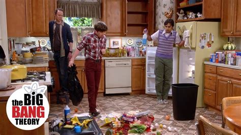 Bernadette gets Howard, Raj and Stuart to Clean the House | The Big Bang Theory - YouTube