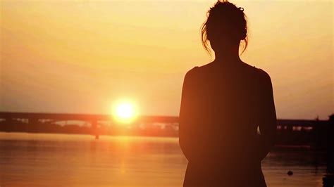 Free photo: Woman Standing on Beach during Sunset - Backlit, Beach ...