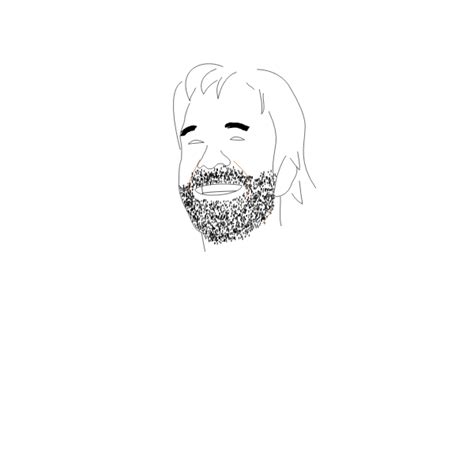 Chuck Norris with a beard vector graphics | Free SVG