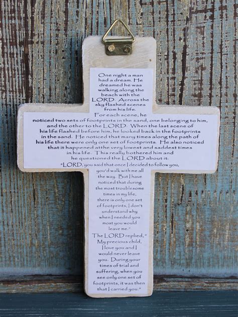 Footprints in the Sand Cross - Religious Beach Decor - California ...