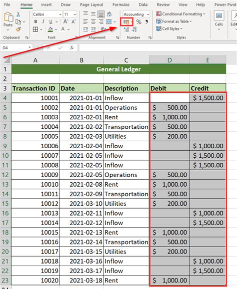 How to Make a General Ledger in Excel - Sheetaki