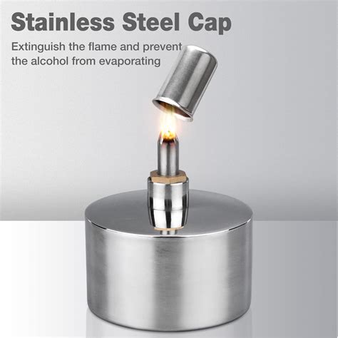 faruijie Alcohol Lamp – 400ml Wickless Alcohol Burner 304 Thickened Bunsen Stainless Steel ...