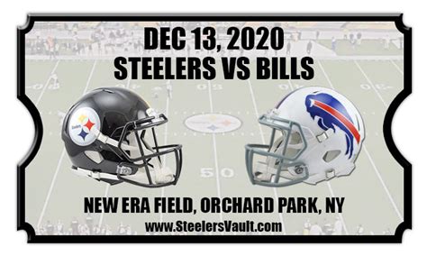 Pittsburgh Steelers vs Buffalo Bills Football Tickets | 12/13/20