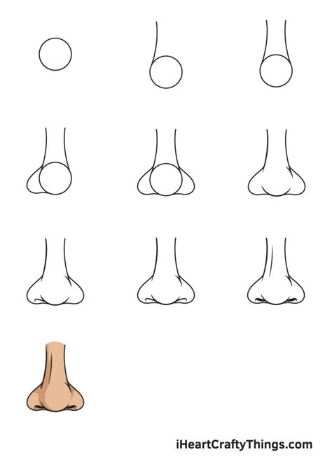 Nose Drawing - How To Draw A Nose Step By Step