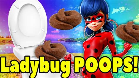 Ladybug POOPS in the TOILET. Ladybug's POOPS. Pooping Ladybug & Cat Noir - YouTube