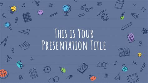 Education Sketchnotes. Free PowerPoint Template & Google Slides Theme
