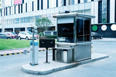 Premium Photo | Barrier of a hotels parking lot