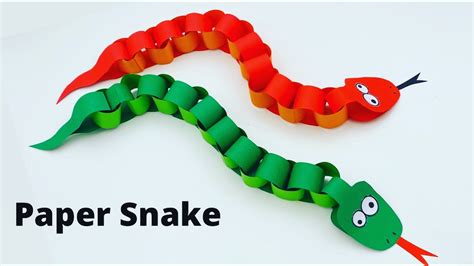 How To Make Easy Paper SNAKE For Kids / Nursery Craft Ideas / Paper Craft Easy / KIDS crafts ...