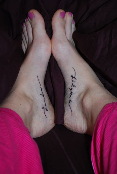 Foot Tattoos : My children | Foot tattoos, Mom tattoos, Tattoos for kids