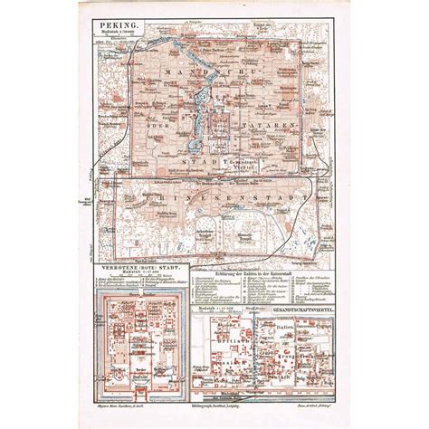 Old Peking Map from 1900 SOLD on Ruby Lane