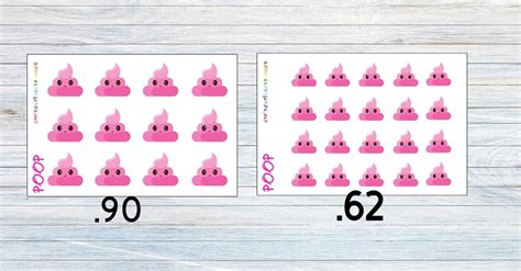 Poop Stickers Poop Emoji Stickers Planner Poop Sticker - Etsy