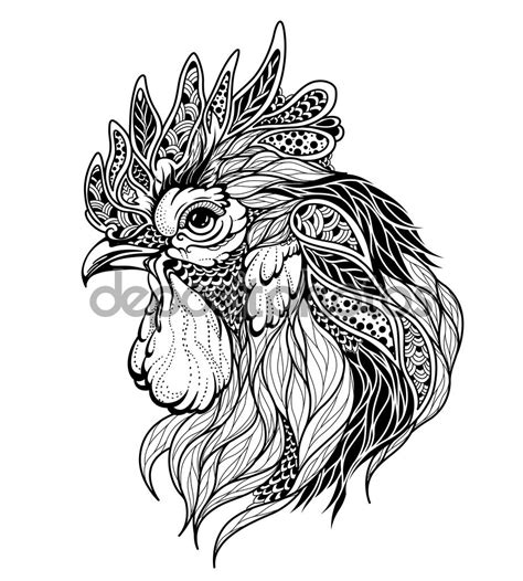 Rooster Head Drawing at GetDrawings | Free download