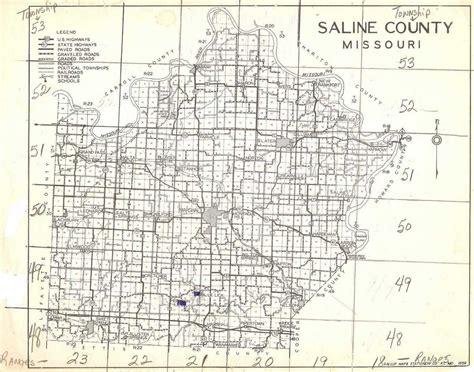 Saline County Missouri Township Map