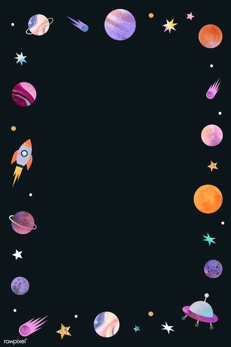 Download premium vector of Colorful galaxy watercolor doodle frame on en 2020 | Ideas de fondos ...