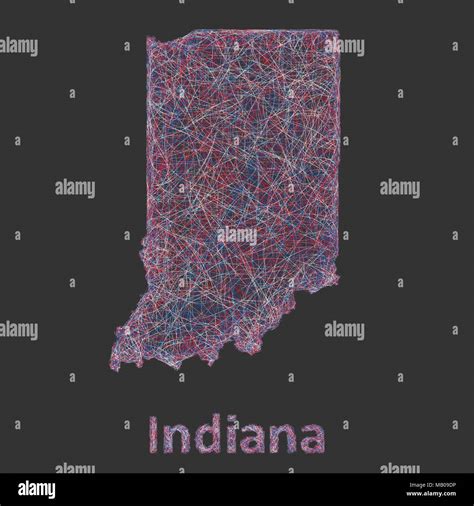 Indiana line art map Stock Vector Image & Art - Alamy