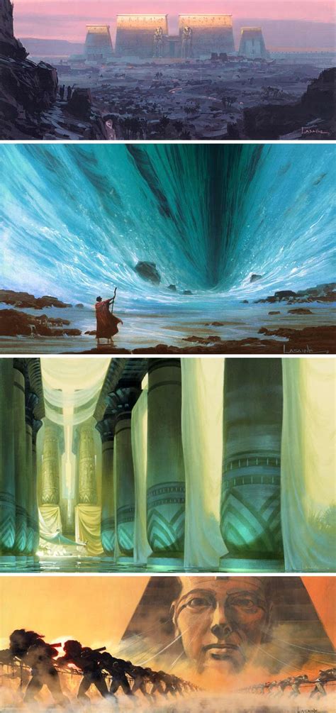 the concept art for star wars is shown in three different stages, including an animation scene and