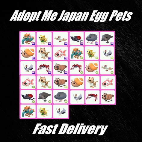 Adopt Me Japan Egg Pets - Etsy Australia