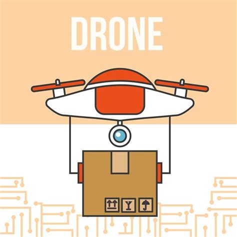 Premium Vector | Drone technology futuristic delivery package