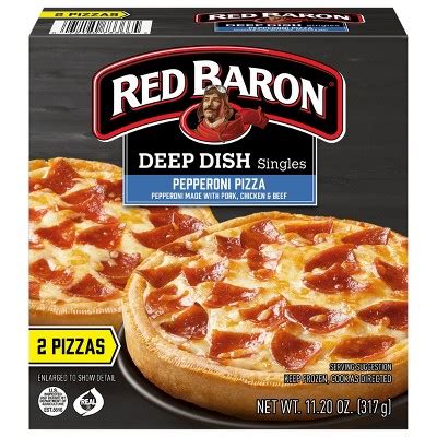 Red Baron Deep Dish Singles Pepperoni Frozen Pizza - 11.2oz : Target