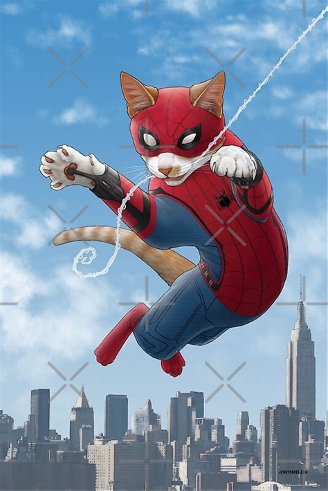 "Spider-Cat" by Jenny Parks | Redbubble