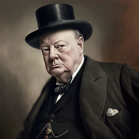 Winston Churchill classic portrait Painting by Vincent Monozlay - Pixels