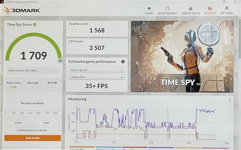 Time Spy benchmark results on Steam Deck (Win10) : SteamDeck