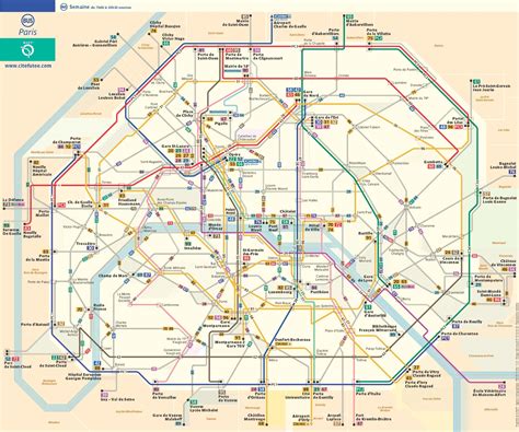 Paris Bus Route Map French - Paris France • mappery