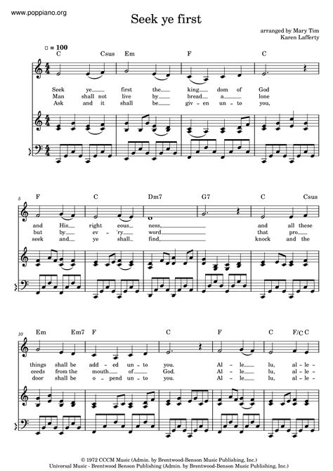 Hymn-Seek Ye First Sheet Music pdf, - Free Score Download ★