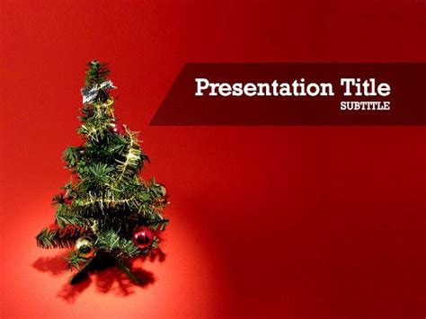 Free Christmas tree Powerpoint template and Google Slides theme