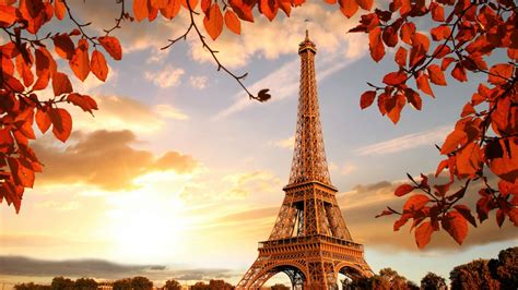 1366x768 Resolution Eiffel Tower in Autumn France Paris Fall 1366x768 Resolution Wallpaper ...